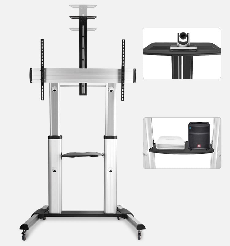 Supporto mobile da pavimento per TV Ultra larghe 60-100'' TECHLY - immagine 8