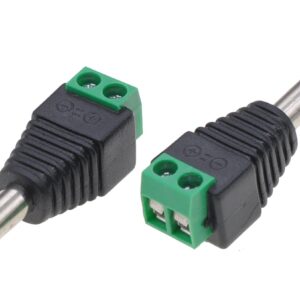 Adattatore Alimentazione Plug DC 5.5x2.1mm Maschio Terminal Block 2 pin TECHLY