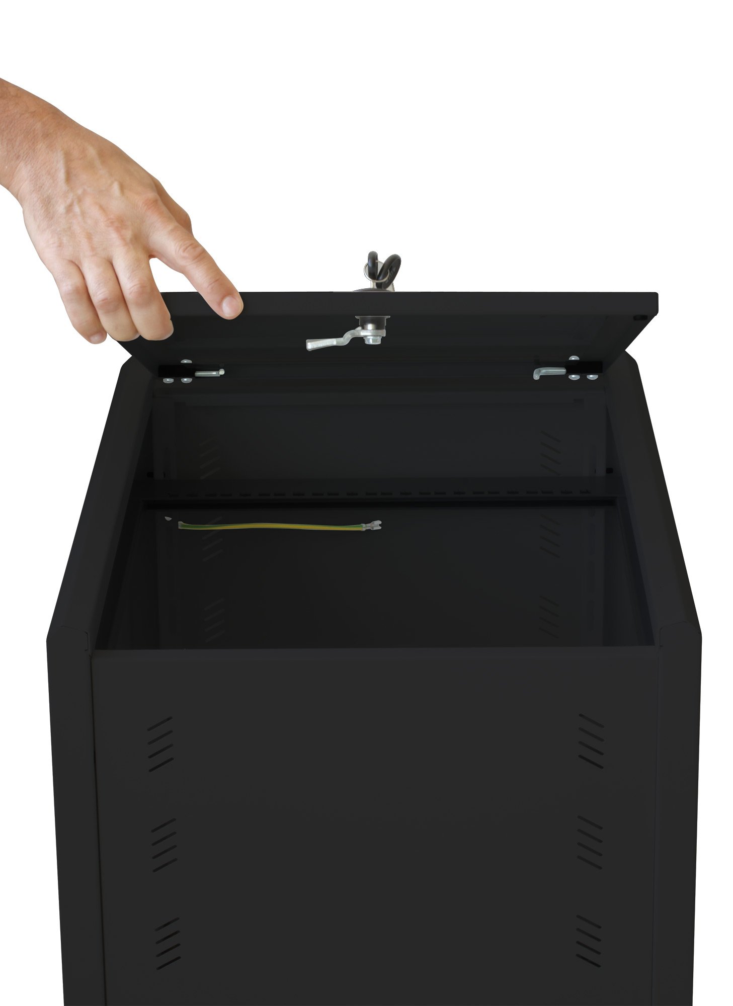 Armadio Rack 19'' ideale per Accumulatori Fotovoltaico 8U P600mm Nero TECHLY PROFESSIONAL - immagine 9
