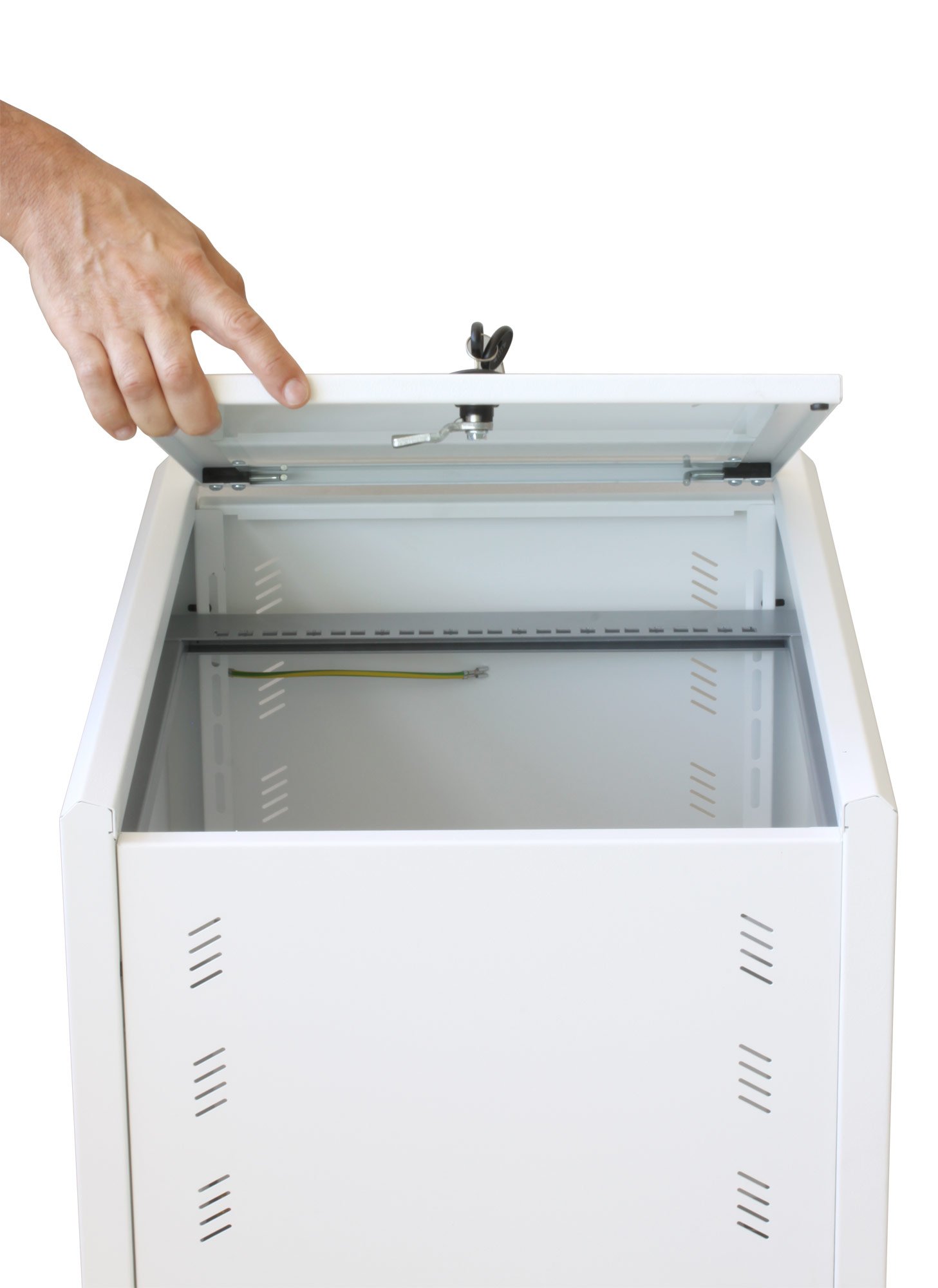 Armadio Rack 19'' ideale per Accumulatori Fotovoltaico 8U P600mm Bianco TECHLY PROFESSIONAL - immagine 6