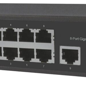 Switch Ethernet Gigabit 8 Porte PoE+ con 2 porte RJ45 Gigabit Uplink INTELLINET