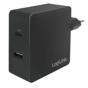Caricatore da Muro USB-C™ e USB tipo A 65W Nero LOGILINK