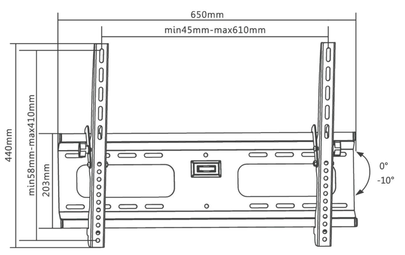 Supporto a Muro Universale Inclinabile per TV 37-70'' MANHATTAN - immagine 3