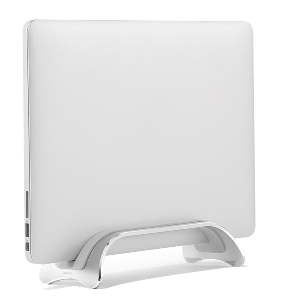Supporto Notebook Verticale per MacBook 11''-15'' in Alluminio con 3 inserti di regolazione intercambiabili LOGILINK