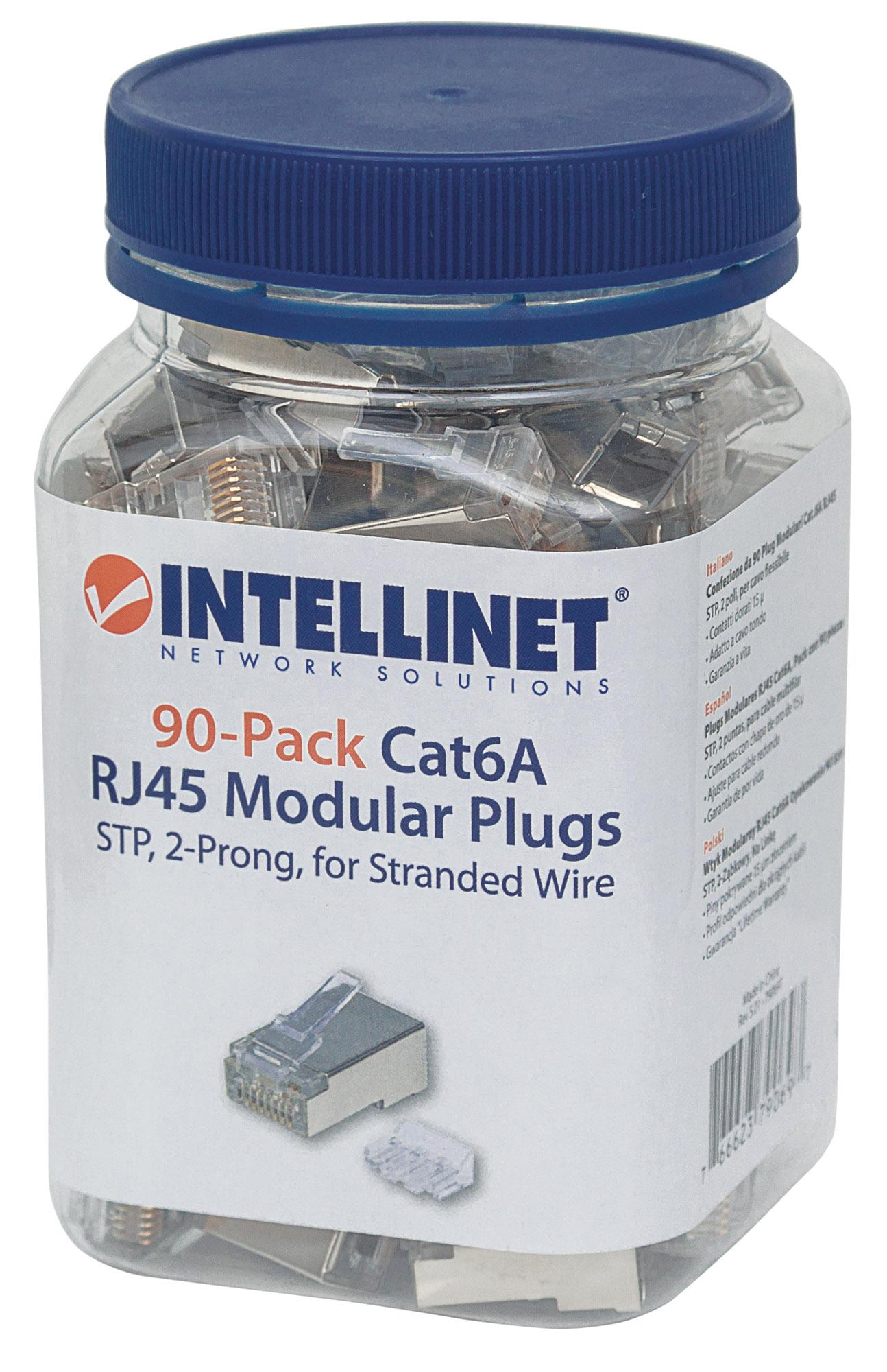 Confezione da 90 Plug Modulari Cat.6A RJ45 STP INTELLINET