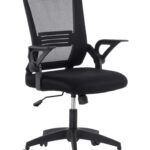 Sedia da Ufficio con Seduta Imbottita e Schienale in Rete TECHLY
