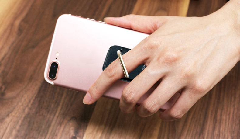 Anello e Supporto per Smartphone Nero TECHLY - immagine 10