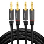 Cavo per Altoparlanti 2x2 Spinotti a Banana Nylon Nero 3m LOGILINK