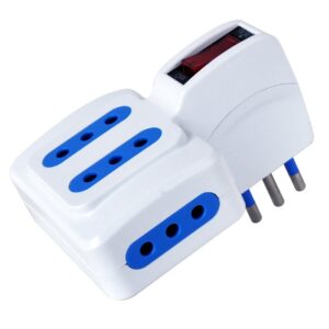 Adattatore con spina 10A e 4 prese Italiane 10A TECHLY