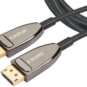 Cavo Ottico Attivo DisplayPort 1.4 Active Optical Cable 8K@60Hz 32.4 Gbps Connettori a Scatto 20m TECHLY