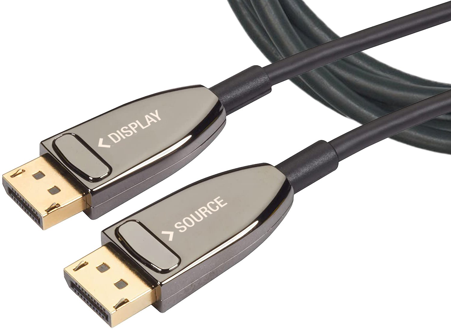 Cavo Ottico Attivo DisplayPort 1.4 Active Optical Cable 8K@60Hz 32.4 Gbps Connettori a Scatto 20m TECHLY