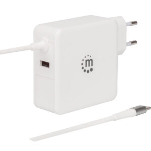 Alimentatore 60W USB con Cavo USB-C Bianco MANHATTAN
