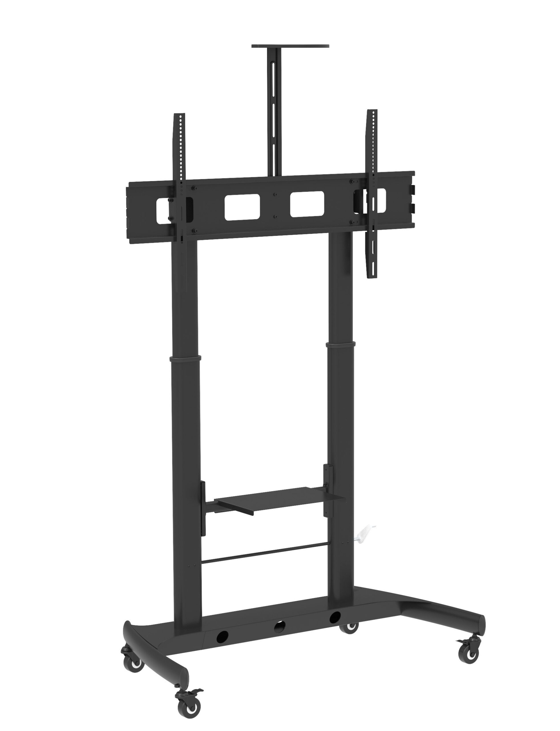 Supporto da Pavimento TV LCD/LED 52-110'' Altezza Regolabile 2 Mensole TECHLY