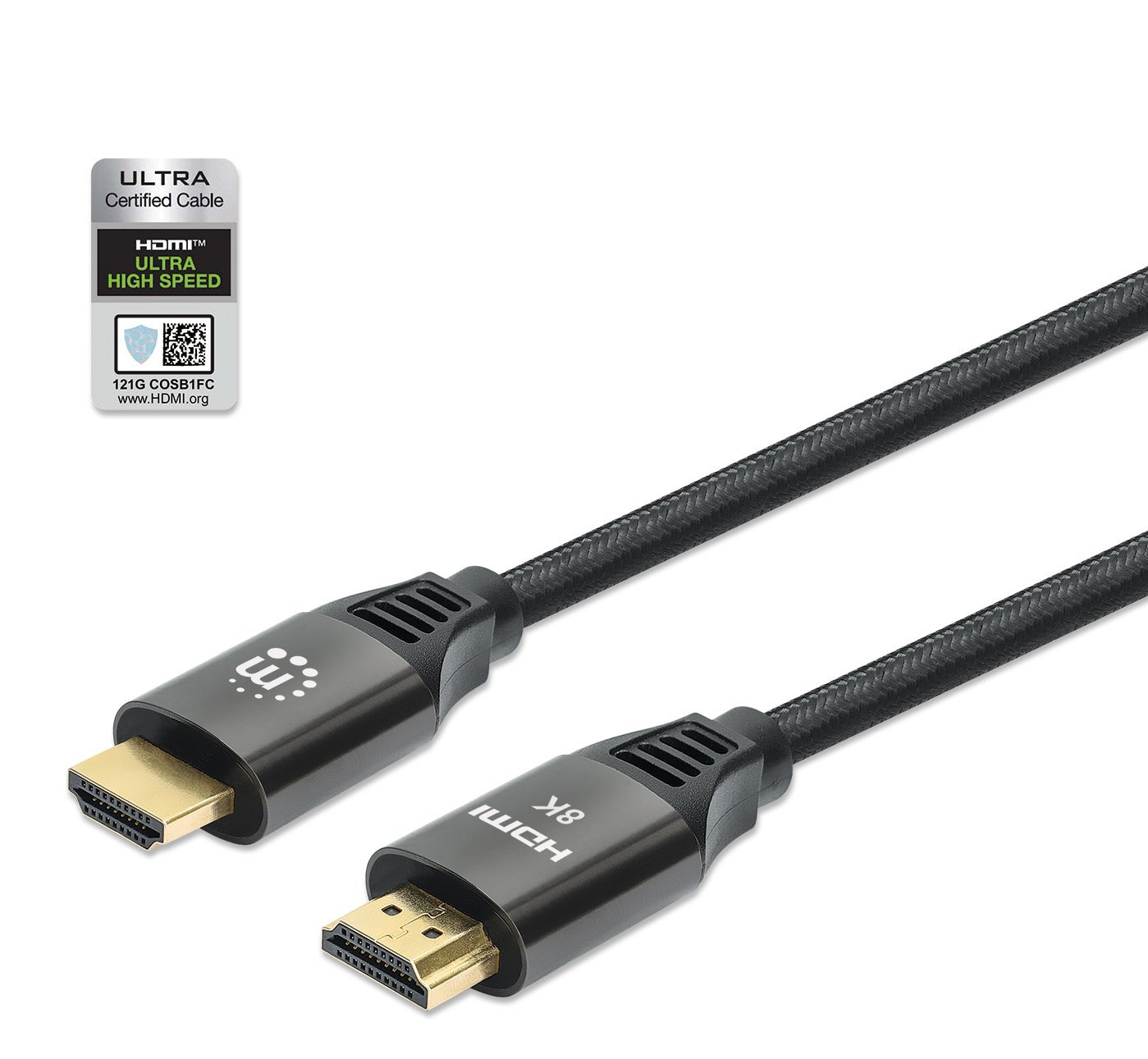 Cavo HDMI con Ethernet ad Altissima Velocità Certificato 8K@60Hz eARC 3m MANHATTAN