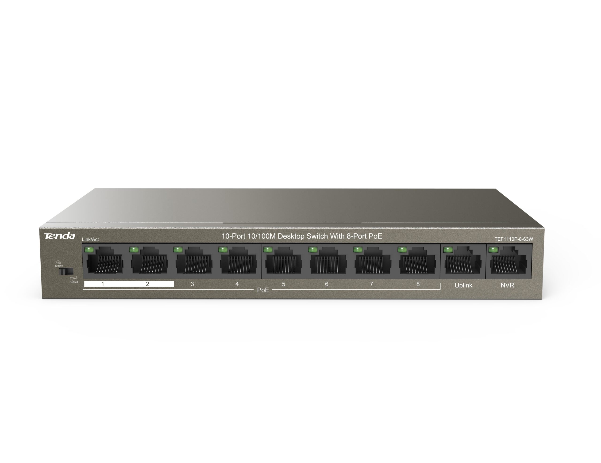 Switch Desktop 8 porte 10/100M PoE 63W TEF1110P-8-63W TENDA - immagine 2