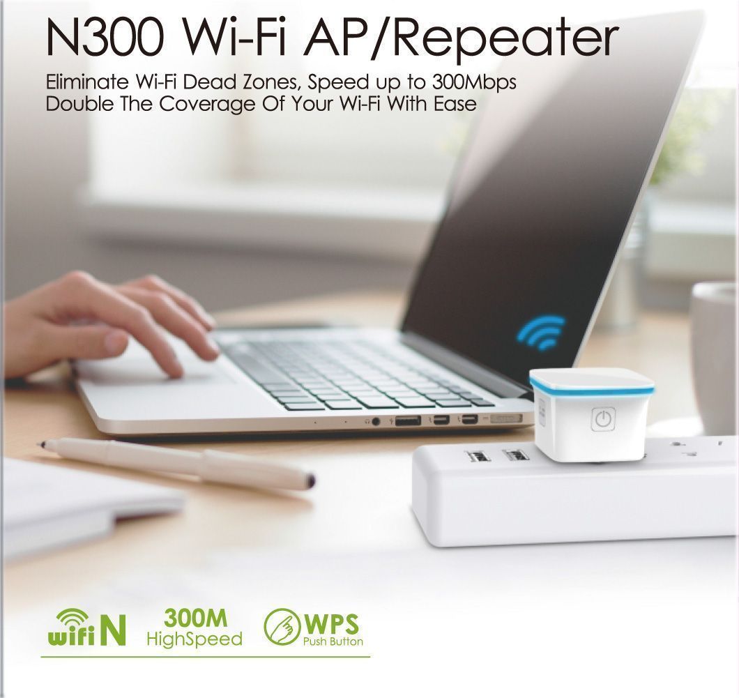 Mini Ripetitore Wireless 300Mbps Amplificatore da Muro Repeater7 TECHLY - immagine 3