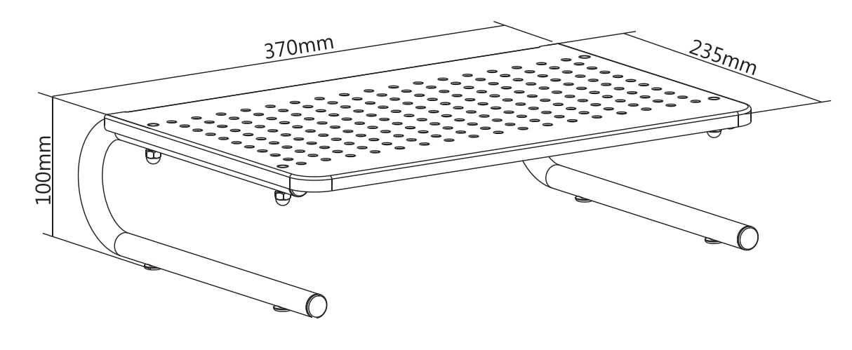 Stand Supporto da Scrivania per Monitor Notebook in Metallo 370mm Nero LOGILINK - immagine 2