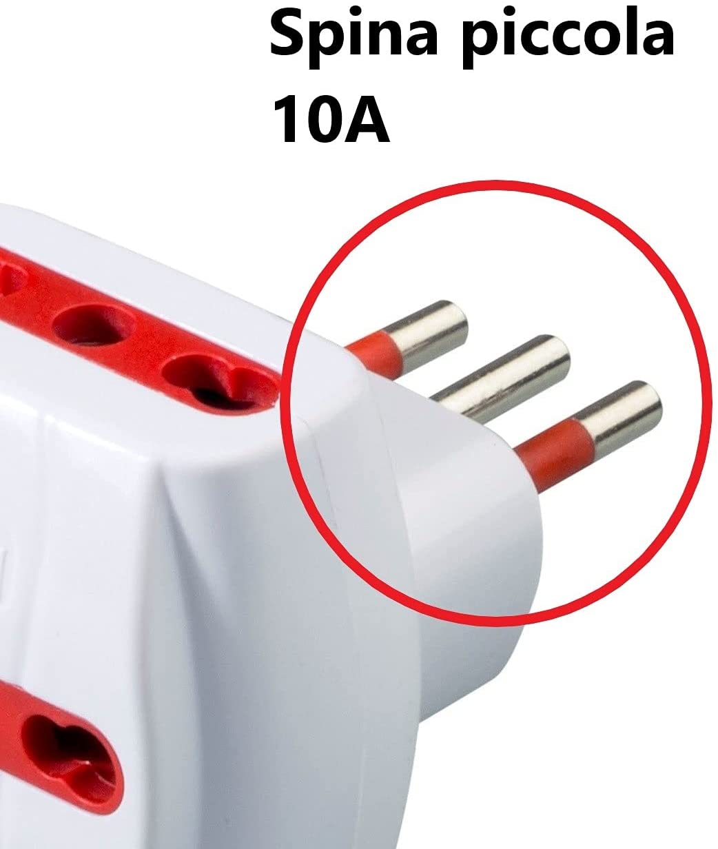 Adattatore Triplo Spina 2P+T Presa Bipasso 2P+T ROSI - immagine 2