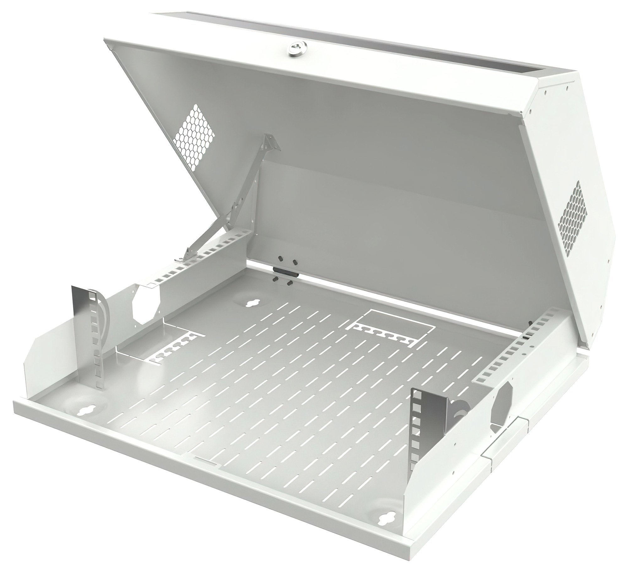Armadio a muro 19'' Flat 9 Unità Bianco RAL9016 TECHLY PROFESSIONAL - immagine 2