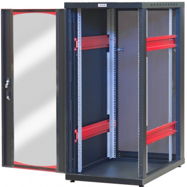 Armadio Server Rack 19'' 600x1000 20 Unita' Nero serie IdealNET INTELLINET - immagine 2