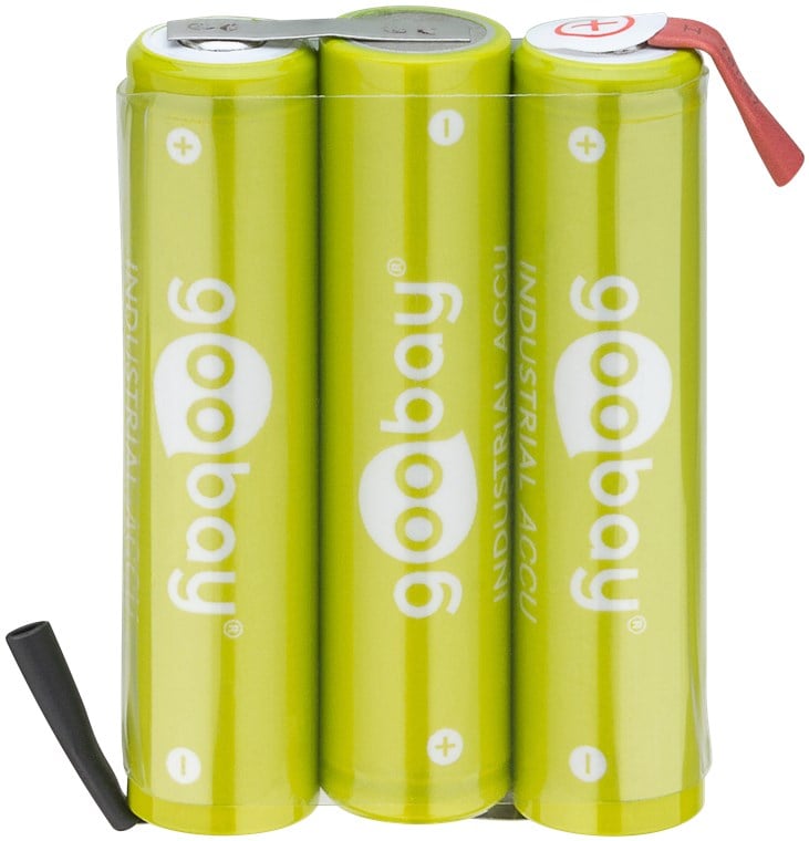Batterie Ricaricabili NiMH 3xAAA HR3 800 mAh 3.6V a Saldare GOOBAY - immagine 2