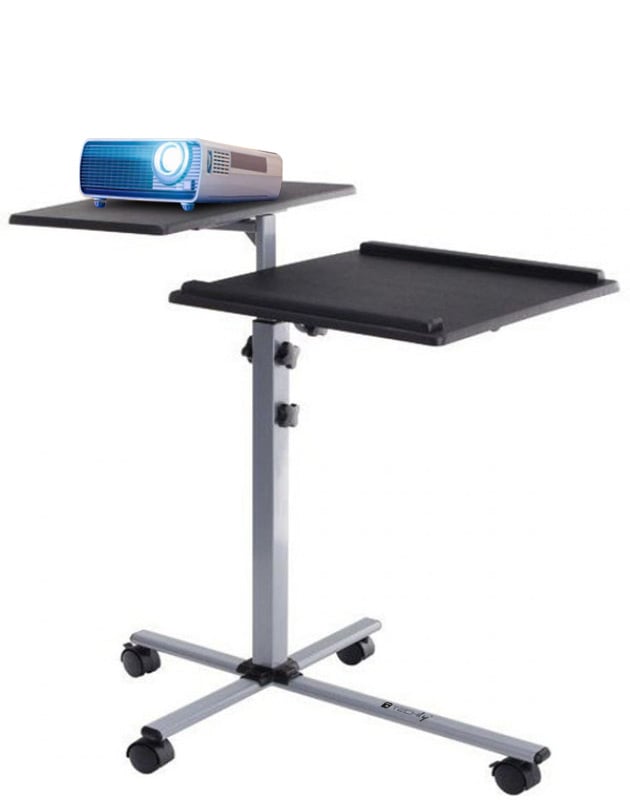 Carrello per Proiettore e Notebook a Due Ripiani Regolabile in Altezza TECHLY - immagine 2
