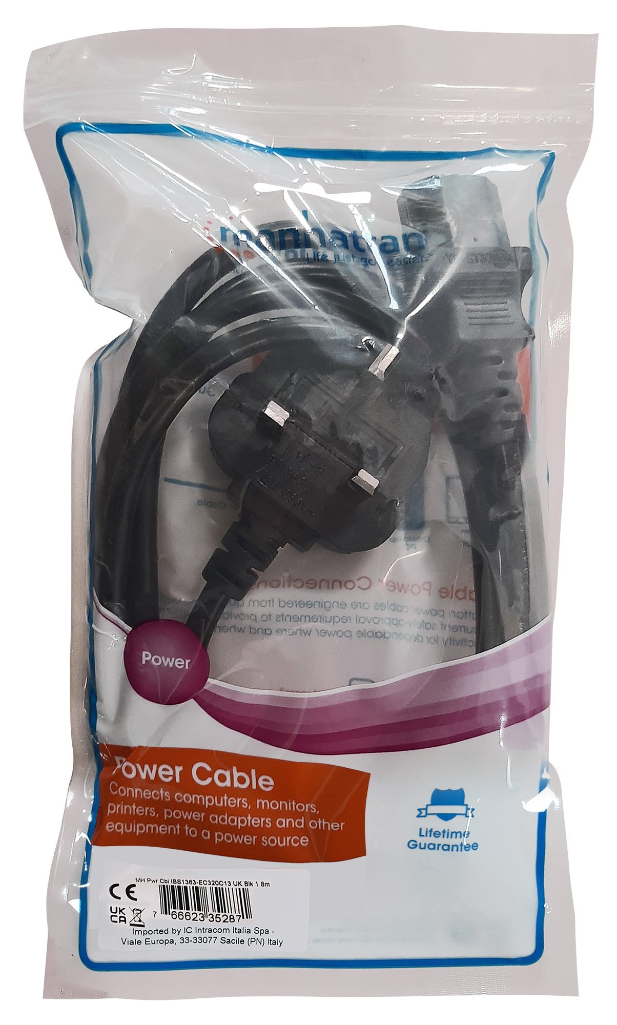 Cavo di Alimentazione Maschio UK a C13 (IEC 60320) MANHATTAN - immagine 2