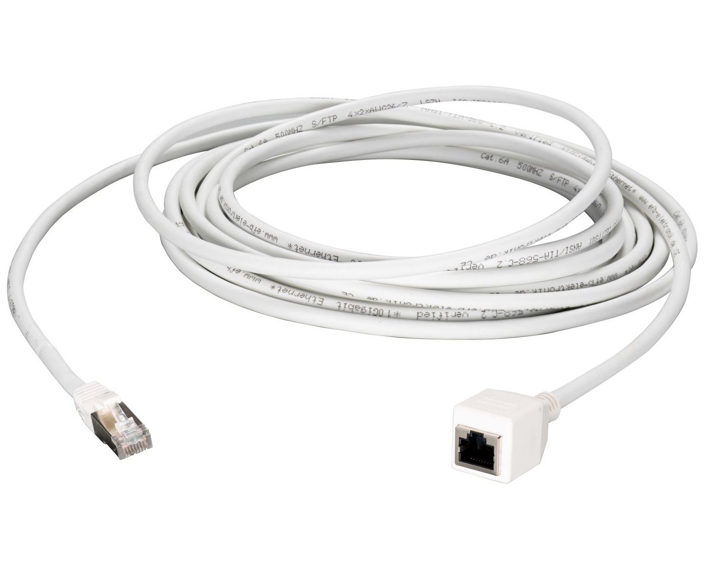 Cavo Patch RJ45 di Prolunga CAT 6A S/FTP AWG26 3m Bianco OEM - immagine 2