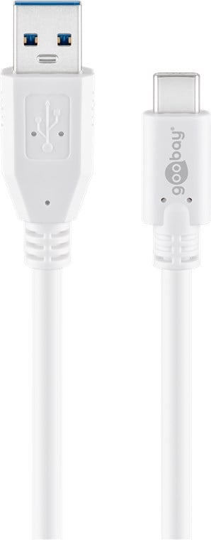 Cavo USB3.0 A Maschio USB-C™ Maschio 0,5m Bianco GOOBAY - immagine 2