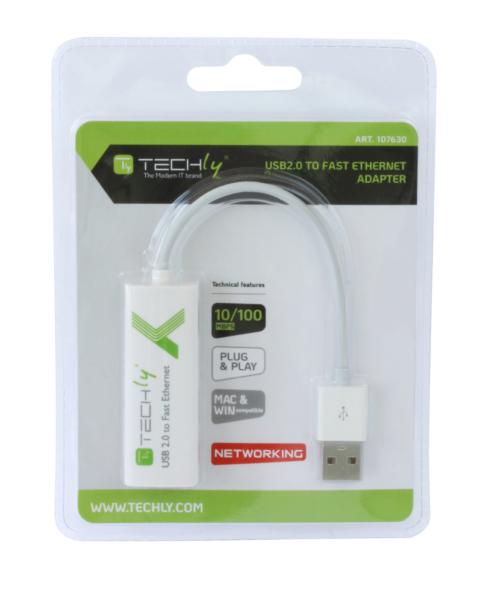 Convertitore da USB2.0 a Fast Ethernet 10/100 Mbps TECHLY - immagine 2
