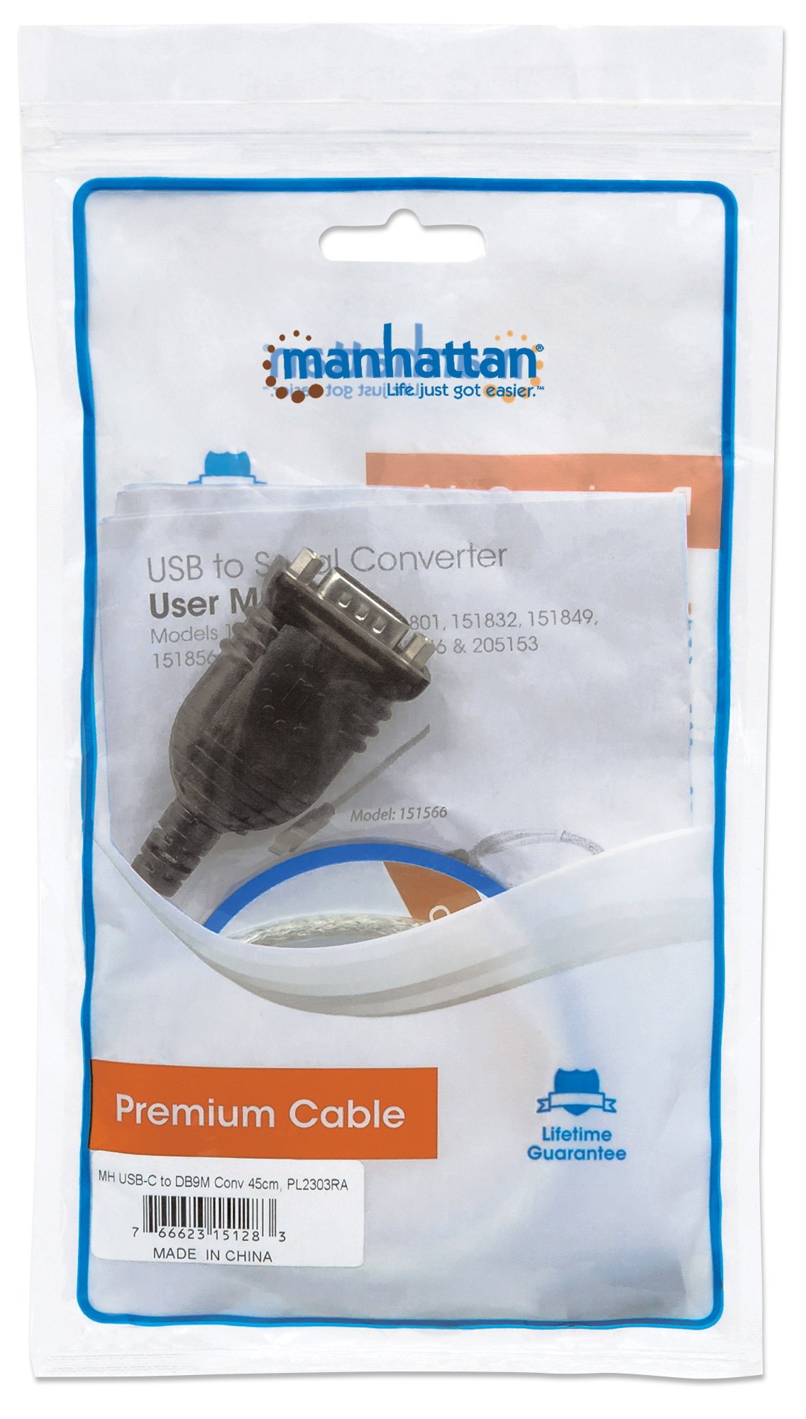 Cavo Convertitore USB-C™ a Seriale 45cm Prolific PL2303 MANHATTAN - immagine 2