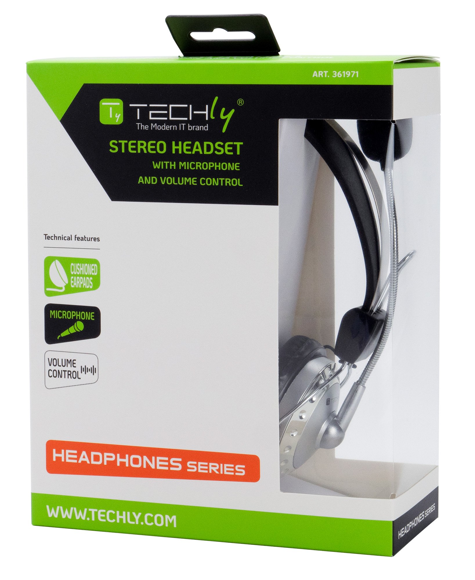 Cuffia Stereo con Microfono e Controllo Volume TECHLY - immagine 2