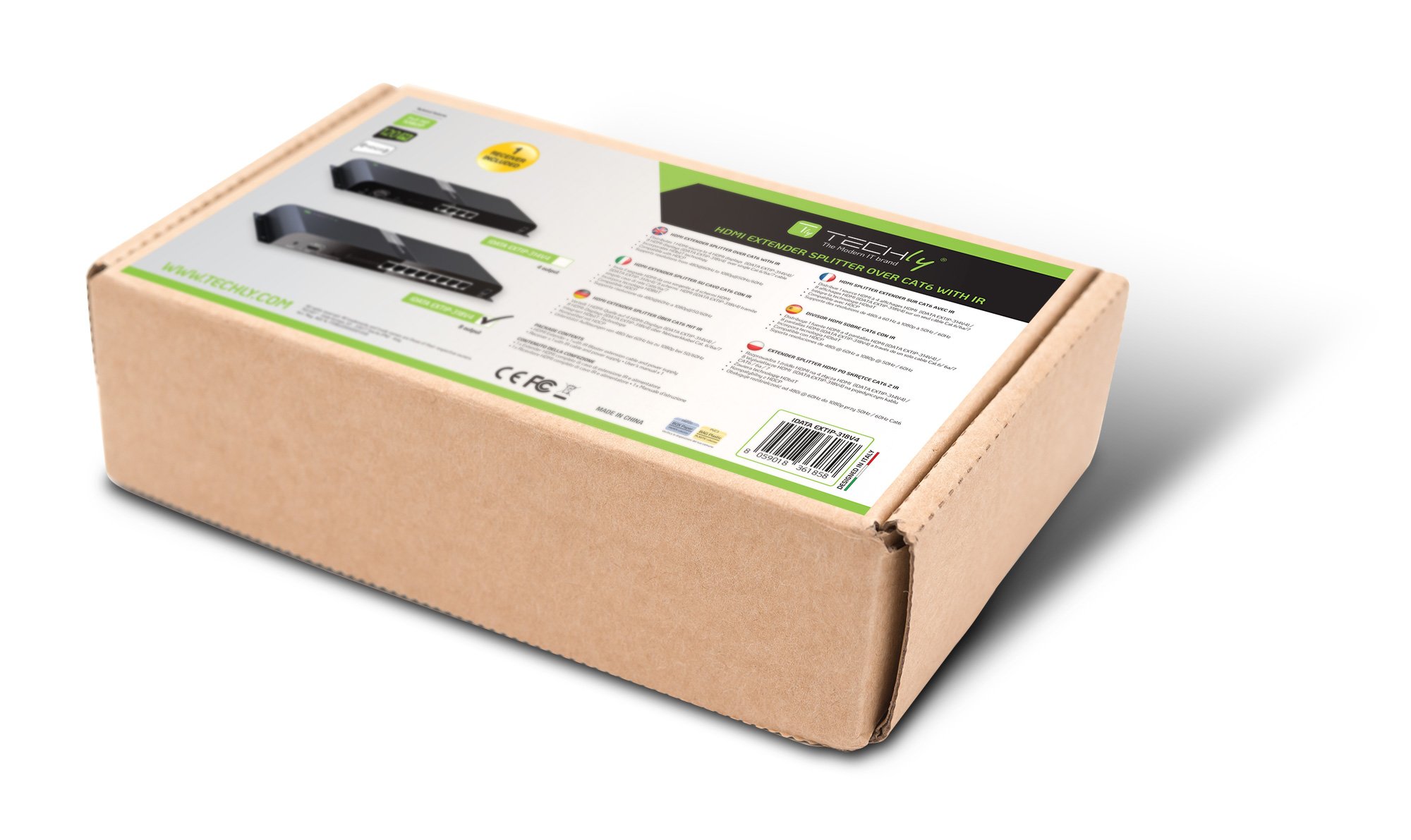 Extender Splitter 8 vie HDMI con IR su Cavo Cat.6/6a/7 fino a 120m TECHLY - immagine 2