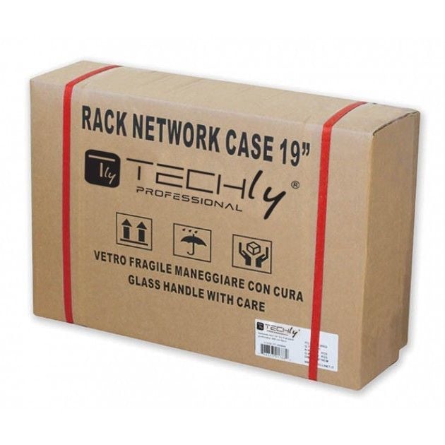 Armadio Rack 19'' Flat a muro p.30cm 6 unità sezione unica Grigio TECHLY PROFESSIONAL - immagine 2