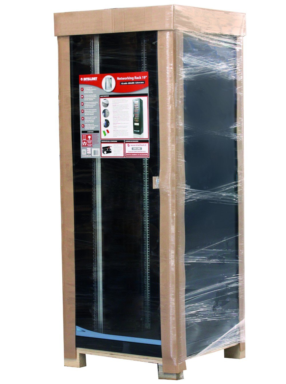 Armadio Server Rack 19'' 800x1000 42 Unita' Open Frame Grigio INTELLINET - immagine 2