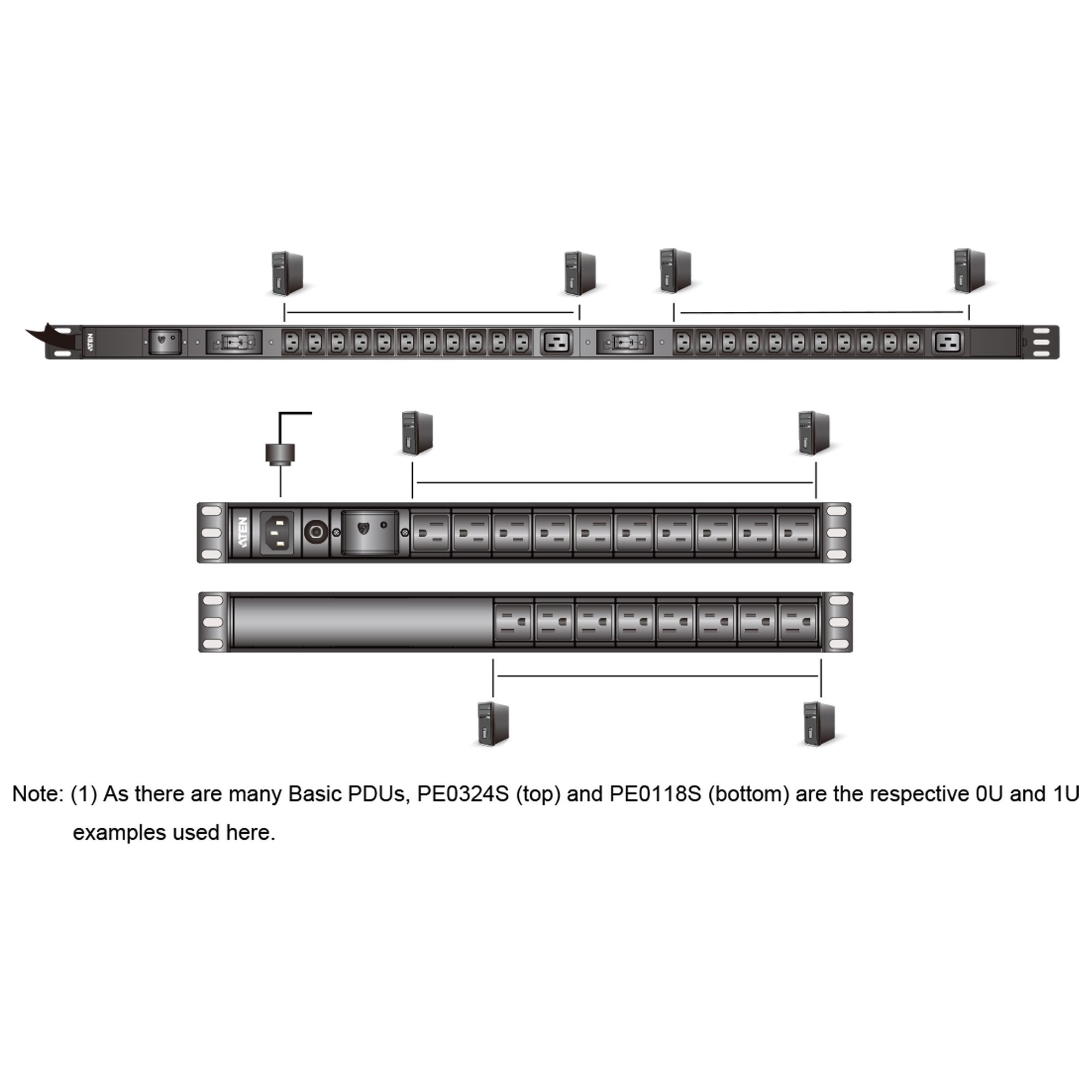 Multipresa Rack PDU 1U 17p IEC-C13 1p C19 Protezione Sovratensione ATEN - immagine 2