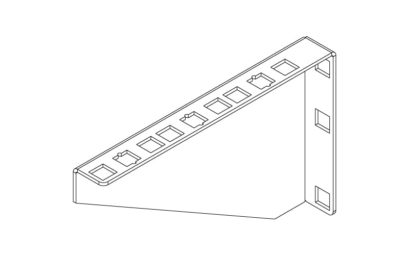 Staffa 3U per installazione verticali apparecchiature rack 19'' TECHLY PROFESSIONAL - immagine 2