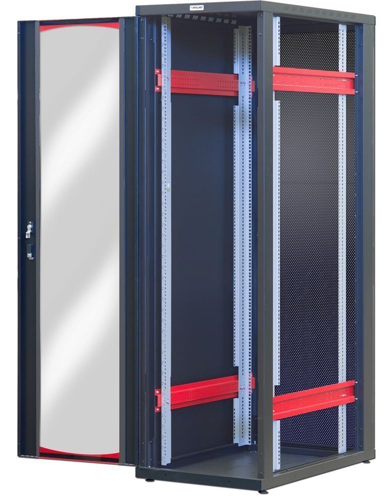 Armadio Server Rack 19'' 600x1000 42 Unita' Nero serie Ideal INTELLINET - immagine 2