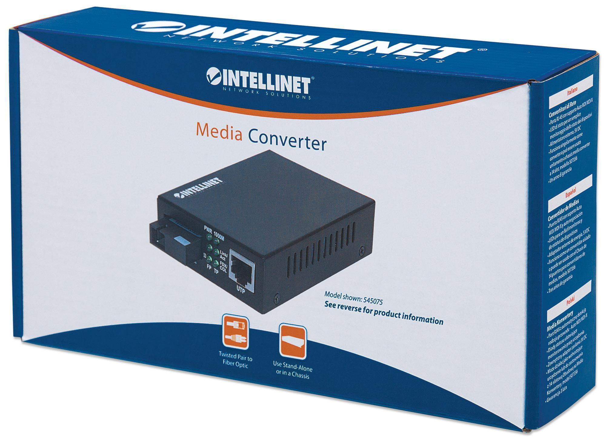 Media Converter Fast Ethernet Monomodale INTELLINET - immagine 2