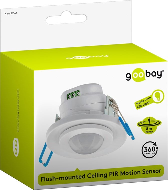 Sensore di Movimento PIR con Montaggio ad Incasso GOOBAY - immagine 2