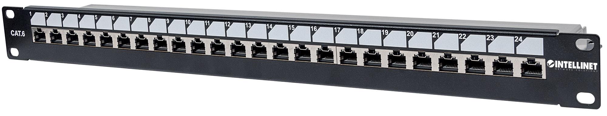 Pannello Patch 24 Posti 19'' Cat.6 S/FTP con Bloccaggio INTELLINET - immagine 2