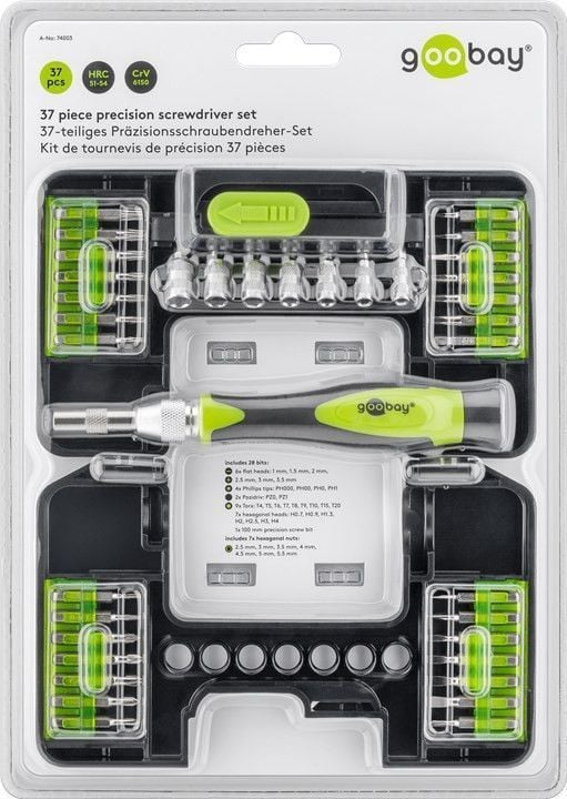 Kit Mini Valigetta 37 Cacciaviti di Precisione GOOBAY - immagine 2