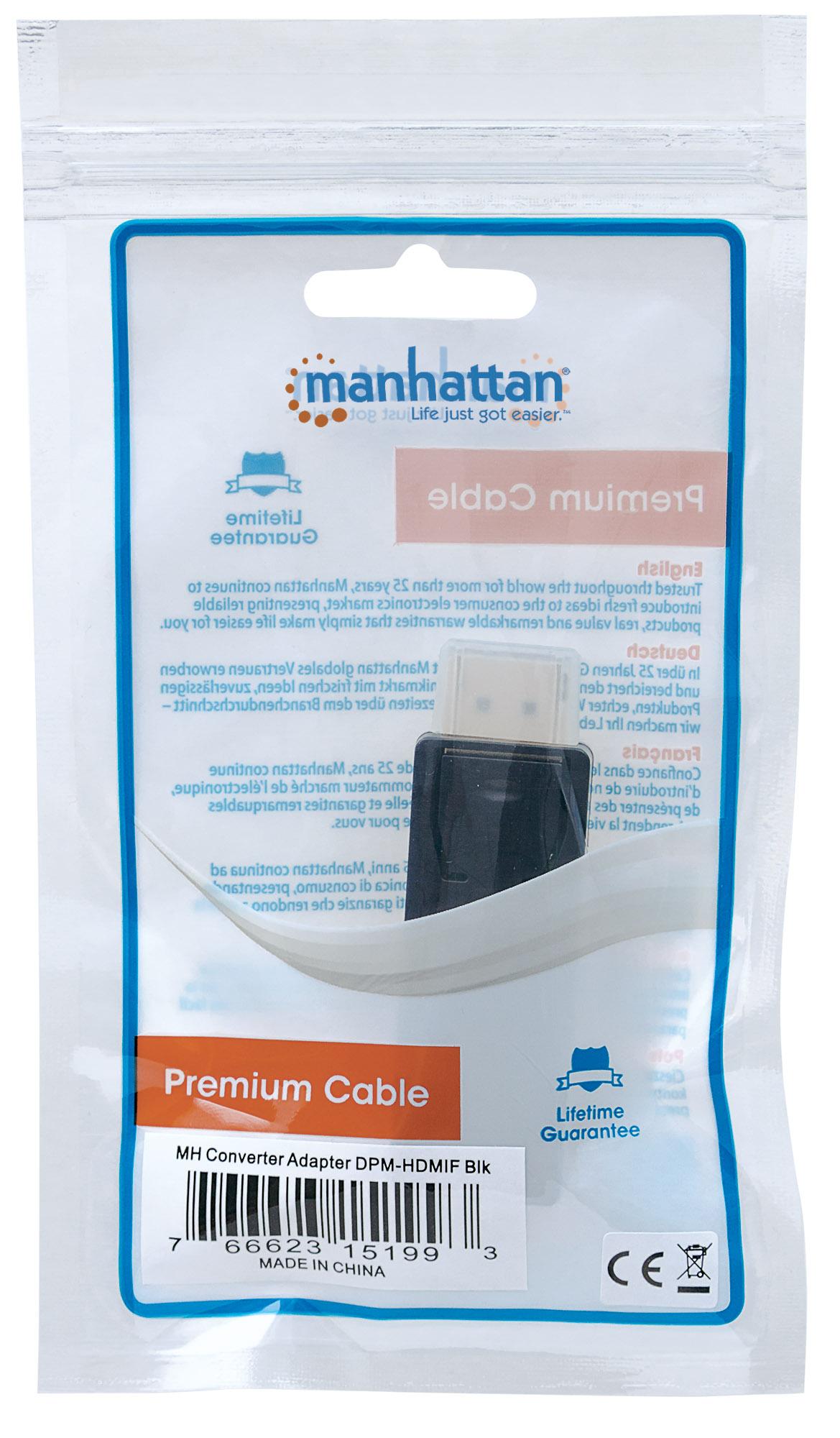 Adattatore DisplayPort DP Maschio HDMI Femmina MANHATTAN - immagine 2