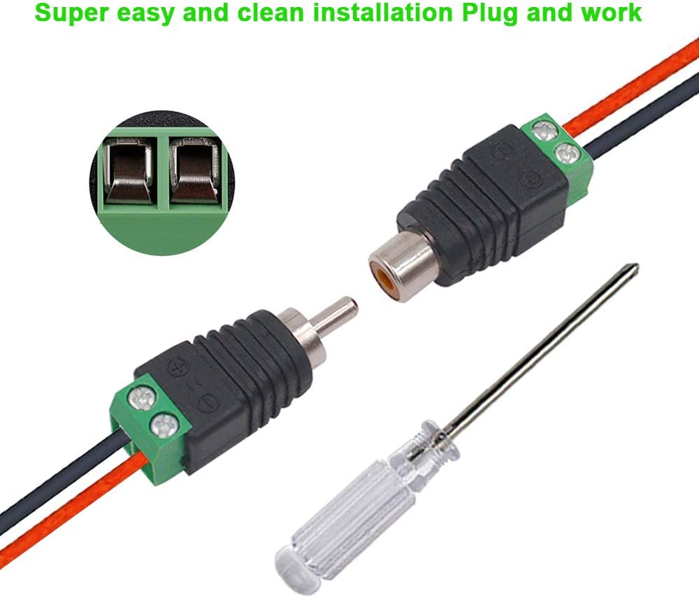 Adattatore Connettore Terminal Block 2-pin a RCA femmina TECHLY - immagine 2