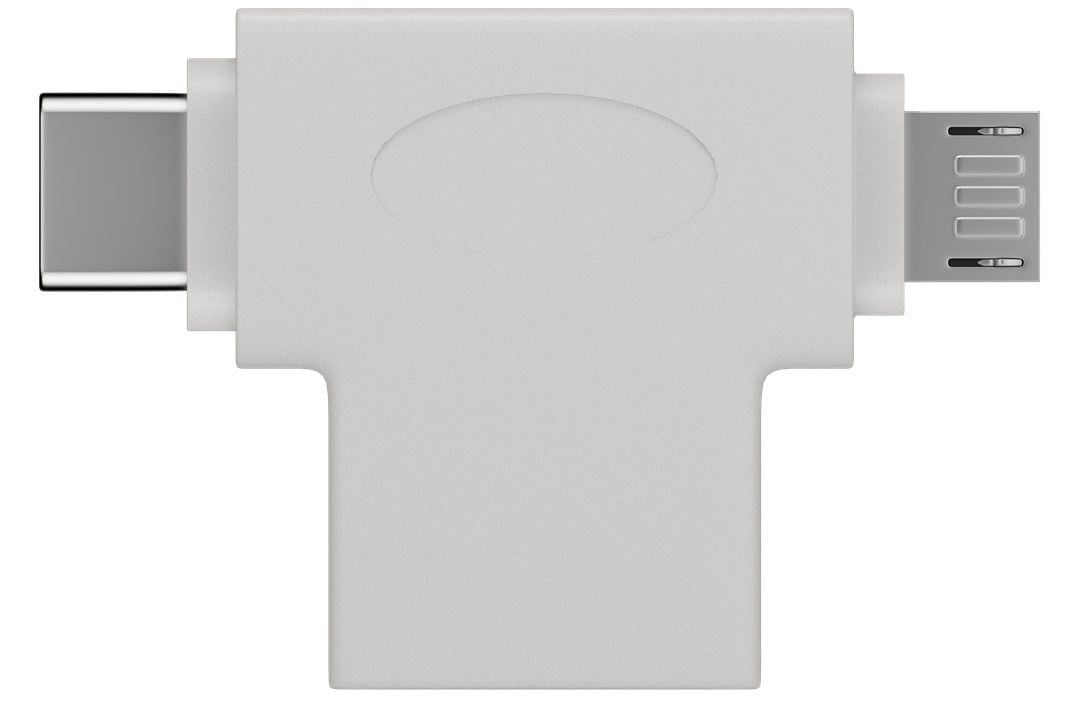 Adattatore a T USB-A, Micro-B e USB-C™ Bianco GOOBAY - immagine 2