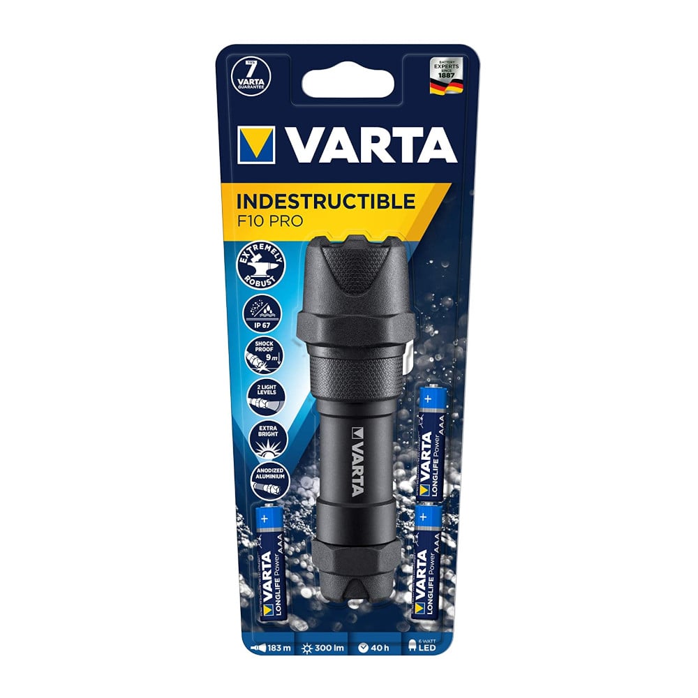 Torcia LED Indestructible F10 PRO Resistente ad Acqua e Urti VARTA - immagine 2