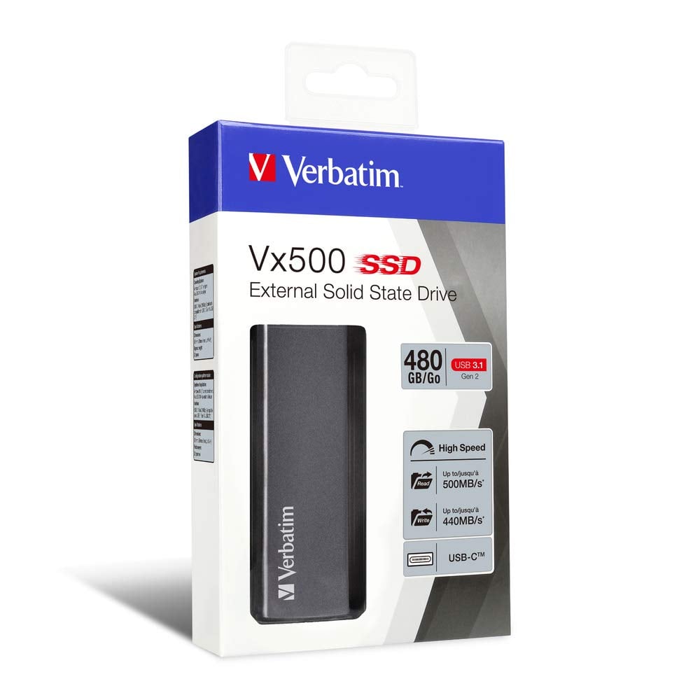 SSD Esterno 480GB VX500 Gen2 USB3.1 VERBATIM - immagine 2