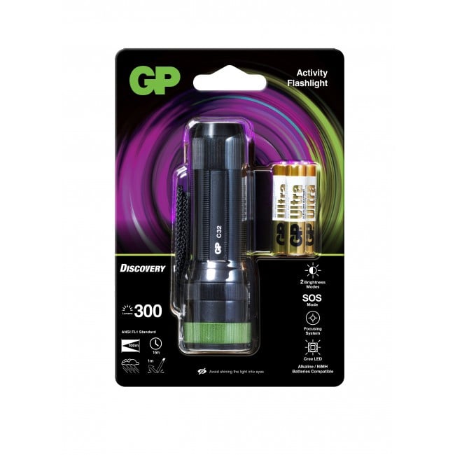 Torcia LED 300lm in Alluminio Anodizzato GP BATTERIES - immagine 2