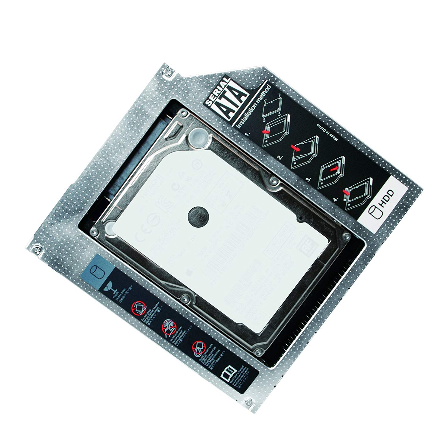 Adattatore SATA HDD Caddy per HDD/SSD da 9,5mm Nero LOGILINK - immagine 2