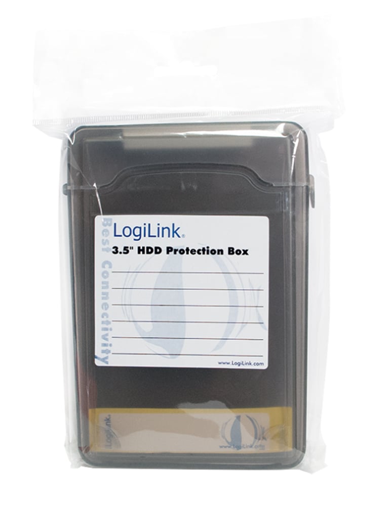 Scatola di Protezione per 1 HDD 3,5'' Nero Trasparente LOGILINK - immagine 2
